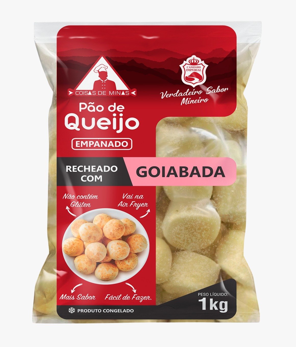 Pão de queijo recheado com Goiabada Coisas de Minas 1kg